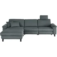 Candy 3C Candy Ecksofa »Mainau L-Form«, Relaxfunktion im 1,5-Sitzer, motorische Schlaffunktion in Longchair grau