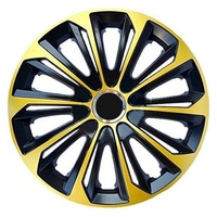 NRM Radkappen Extra Strong, 14 in Zoll, (4-St) 14" Radkappen Komplettset 4 Stück goldfarben|schwarz