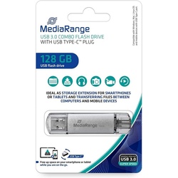 Mediarange Kugelschreiber MediaRange USB-Stick 128GB USB 3.1 combo mit USB
