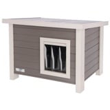 Kerbl ECO-Katzenhaus Eli 57×45×43 cm Grau und Weiß