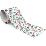 Muralo Bordüre Züge 10 cm 300 g Blau/Rot/Schwarz/Weiß 10x300 cm
