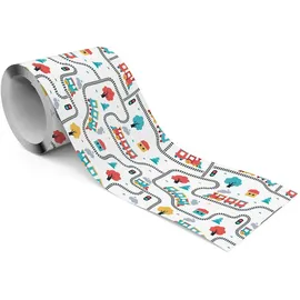 Muralo Bordüre Züge 10 cm 300 g Blau/Rot/Schwarz/Weiß 10x300 cm