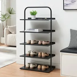 [en.casa] Poytya Schuhregal 119 x 60 x 32 cm schwarz