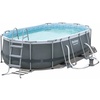 Power Steel Frame Pool Set 427 x 250 x 100 cm inkl. Filterpumpe oval