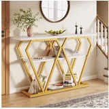 Okwish Esstisch 120 x 29,5 x 80 cm Weiß