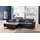 KAWOLA Sofa YORK Leder Life-line mocca Rec links Fuß Metall Chrom matt