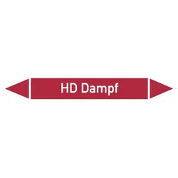 Rohrleitungskennzeichen HD Dampf - 100x15 mm Folie selbstklebend