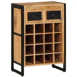 vidaXL Weinregal 16 Flaschen Massivholz 1-tlg. Braun