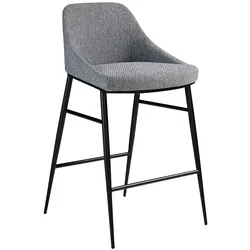 AC ANGEL CERDA Angel Cerdá  Hocker aus schwarzem Stoff und Stahl 4103C