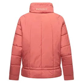 Navahoo leichte Damen Steppjacke kurze Übergangsjacke oversized mit Fledermausärmeln Luftzauber 14 Rouge Gr. M - M