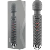Massagestab, Wand Massager zur Muskelentspannung, kabelloses elektrisches Handmassagegerät mit Memory-Funktion by bed geek, Stab-Massager aus weichem Silikon mit 20 Vibrationsmodi und 8 Geschwindigen