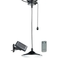 Lunartec Solar-LED-Hängeleuchte mit Zugschnur und Fernbedienung, 40 Lumen, IP44