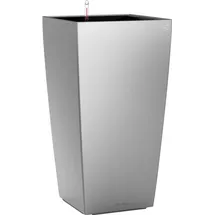 LECHUZA Cubico 50 Komplettset 50 x 50 x 95 cm silber metallic