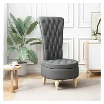 vidaXL Schlafsessel Thron Stoff 56,5 x 70 x 110 cm Dunkelgrau mit Rollen