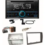 Kenwood DPX-7300DAB Bluetooth DAB Einbauset für Fiat Ducato Boxer Jumper