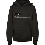 Mister Tee Love Definition Kapuzenpullover Black 110-116 cm