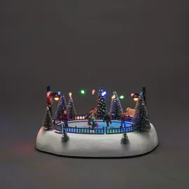 Konstsmide LED Szenerie Eisbahn mit Musik 12 bunte LEDs