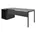 Stilvoller grau schwarz Büromöbel Regale Workstation