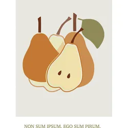 Bild KOMAR "Cultivated Pears", orange (farbe bild(er): orange), B:40cm H:50cm, Papier, Holz, Bilder, Wandbild zur Dekoration - ohne Rahmen