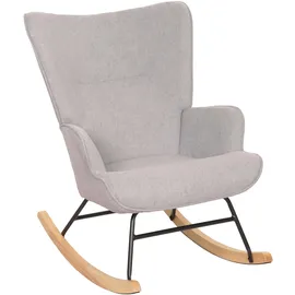 MCW Schaukelstuhl MCW-N14 Stoff/Textil 320 g/m2 320 g/m2 75 x 75 x 75 cm Hellgrau ergonomisch