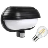 Maclean Energy Außenwandleuchte Aluminium 11,0 cm inkl. LED Leuchtmittel schwarz