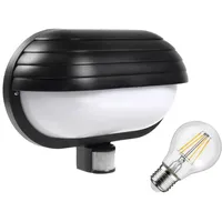 Maclean Energy Außenwandleuchte Aluminium 11,0 cm inkl. LED Leuchtmittel schwarz