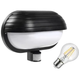 Maclean Energy Außenwandleuchte Aluminium 11,0 cm inkl. LED Leuchtmittel schwarz