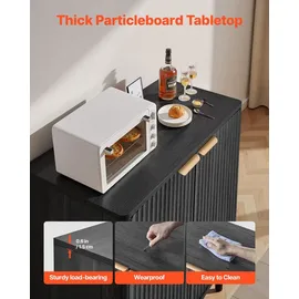 Vevor Buffetschrank 80 x 37,5 x 80 cm Schwarz
