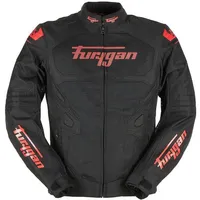 Furygan Atom Vented Evo Perforierte Motorrad Textiljacke, schwarz-rot, Größe