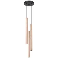 Sollux Lighting Pastelo 3-flg. 19,5 cm rund Holz