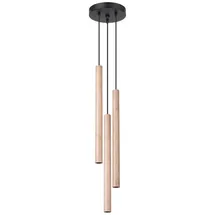 Sollux Lighting Pastelo 3-flg. 19,5 cm rund Holz