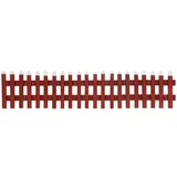 ECD Germany Deko Holz Zaun 90 x 21 cm rot