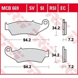 TRW Lucas TRW Lucas Bremsbelag MCB669SI Sinter Offroad