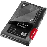 STAHLWERK Abdeckplane 3 x 4 m Schwarz