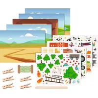 Brunnen Rubbelsticker Karten-Set Bauernhof 160 x 120 mm