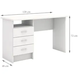 VCM Schreibtisch Fula Weiß