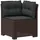 vidaXL 1-Sitzer Garten-Sofa mit Kissen Rattan-Look PP Braun