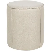 Beliani Pouf Leinen 40 x 43 x 40 cm Beige