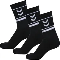 hummel Unisex Hmlstripe Crew 3-pack Sock, Schwarz, 46-48