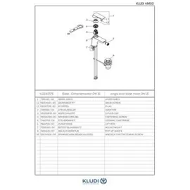 Kludi AMEO Einhandmischer Bidetarmatur Chrom