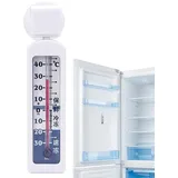 Kühlschrank-Gefrierschrank-Thermometer, Bereich -30 bis +50 °C, professioneller Gefrierschrank-Thermograph, vertikales Kühlschrank-Gefrierschrank-Temperaturmessgerät mit Saugnapf