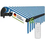 empasa Gelenkarmmarkise "START PLUS" elektronische Markise für Balkon & Terrasse, mit Fernbedienung blau 250 cm x 200 cm