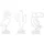 Beliani LED Neonlicht 3er Set MABEL