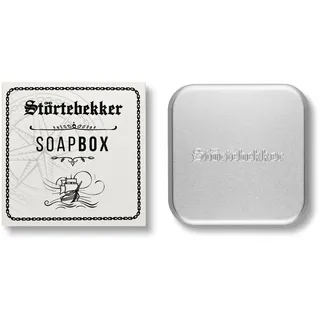 Störtebekker Shaving Accessories Störtebekker® Premium Seifendose mit Abtropfgitter für Rasierseife und Festes Shampoo - Seifenschale zum Reisen - Seifenschale mit Ablauf - Festes Shampoo Seifendose - Metalldose - Seifenbox