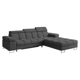 altdecor Ecksofa COMA L Cord 2-Sitzer Grau