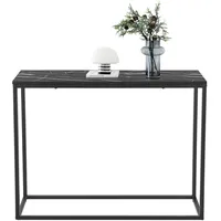 [en.casa] Konsolentisch, Kittilä 80x100x30cm Schwarz/Marmoroptik