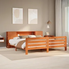 vidaXL Massivholzbett 180 x 200 cm Braun
