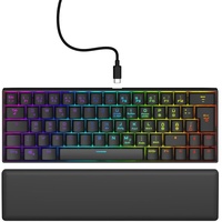 uRage Gaming-Keyboard Exodus 760 Mechanical Mini, mit Abnehmbarer Handballenauflage, Full-RGB-Beleuchtung, Gaming-Software, kompaktes Format, Outemu Red Switches, QWERTZ-Layout, in schwarz