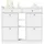 stilvora Schuhbank 110 x 100 x 26 cm 2 Schubladen / weiß