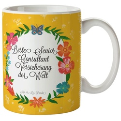 Mr. & Mrs. Panda Tasse Senior Consultant Versicherung - Geschenk, Abschied, Becher, Frühstüc, Keramik